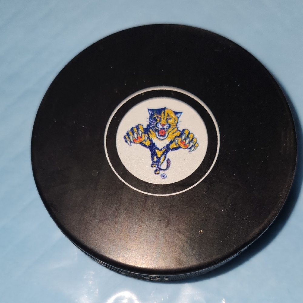 NHL Black Puck with Official Logo